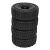 4PCS 1.9inch RC Crawler Rubber Tires 12 Hole Aluminium Alloy Wheels Hub Replacement for SCX10 1/10