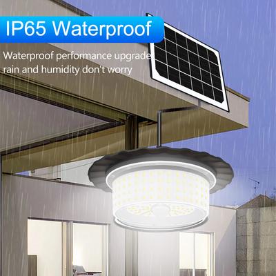 Lumière Solaire pour Abri Lumière Suspendue Solaire Lampe Solaire Étanche Intérieur Extérieur avec Télécommande pour Grange Gazebo Garage