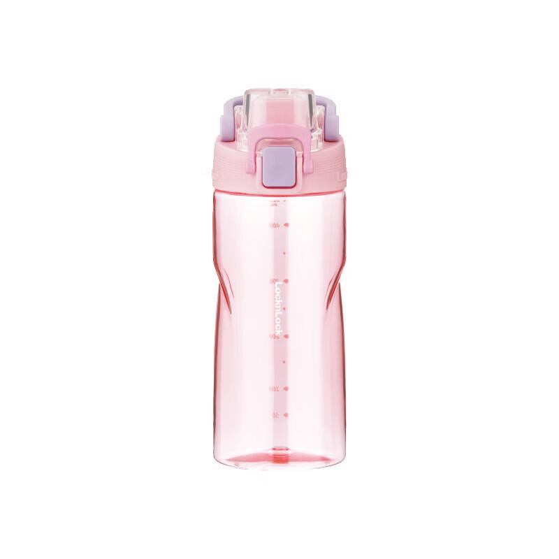 LOCK&LOCK (LOCK&LOCK) Borraccia Sportiva in Plastica con Scala e Manico, Tazza d'Acqua Portatile Estiva per Uomini e Donne, 520ML Rosa