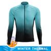 Team 2024 Men Cycling Jersey Winter Thermal Fleece Long Sleeve MTB Bicycle Warm Jacket Road Bike MTB Clothing Outdoor Sportswear