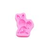 Carrot Fondant Silicone Mold Easter Bunny Hand Stick Rose Carrot Shape Cake Decoration Drip Mold DIY Handmade Art Molds