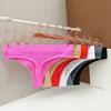 Traceless Mesh Thongs Solid Color T-back Panties Fashion Sheer Briefs  Intimate Apparel