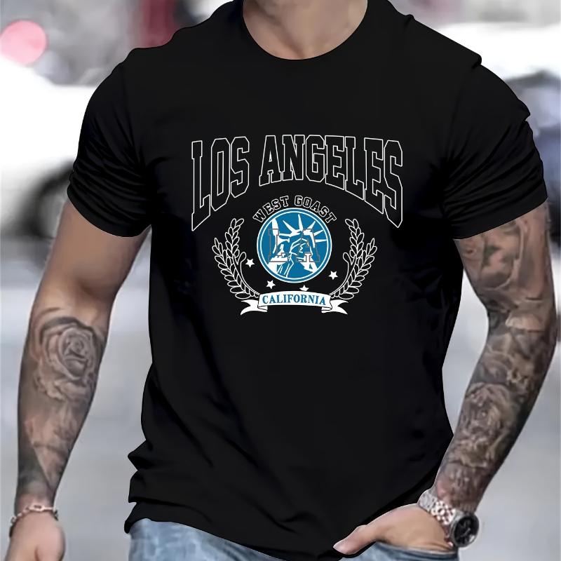 

Los Angeles West Coast Emblem T-Shirt Breathable Cool, Comfortable Wear,Daily Casua XXL белый