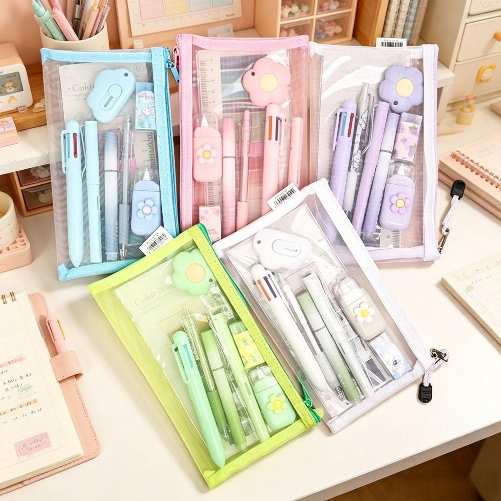 9 Stück/Set 9-in-1 Schreibwaren-Set Kunststoff-Gelkugelschreiber Langlebig Mehrfarbiger Stift Zurück zur Schule Geschenke