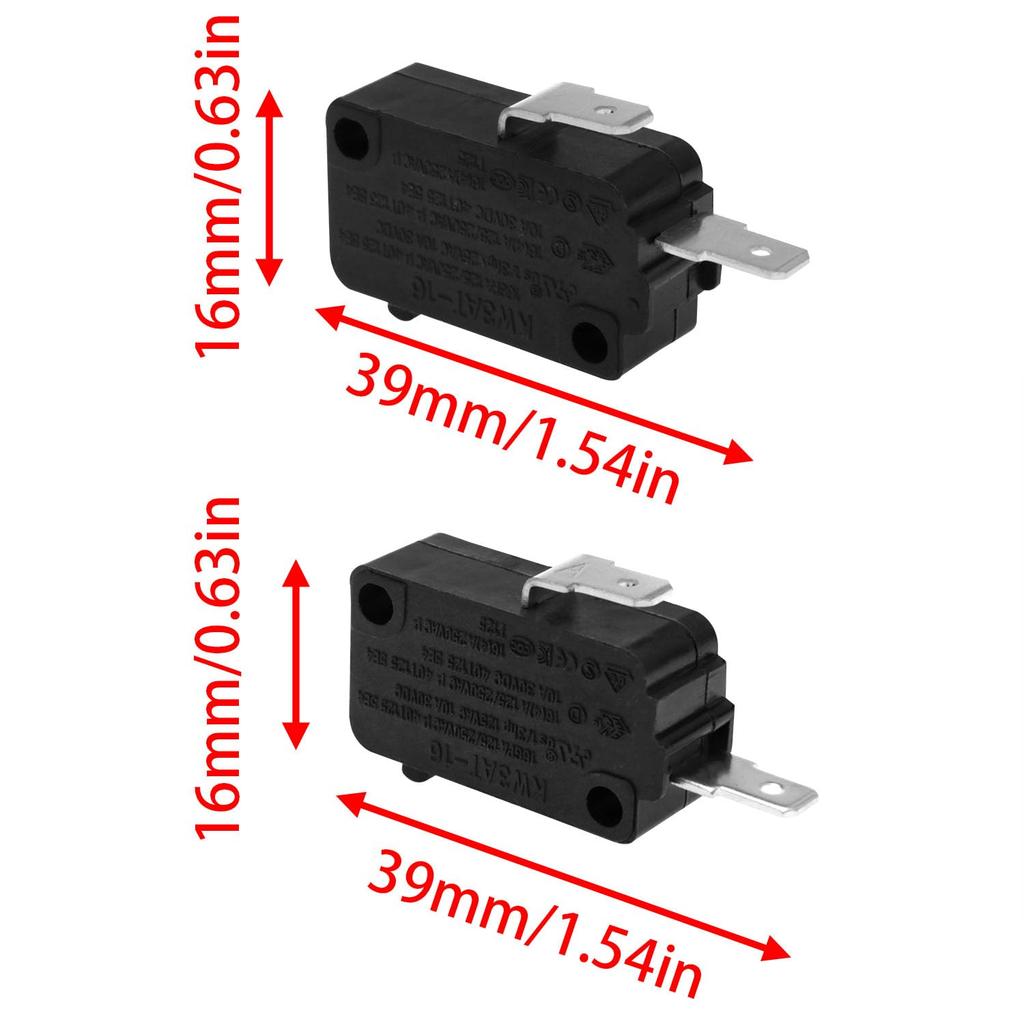 Microwave Door Switch Replacement Parts frigidaire Microwave Parts Microwave Switch 16A125VAC KW3AT-16 2 Normally Open and 2 Normally Closed -4pcs