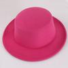 Retro British style flat top top hat couple men and women gentlemen's hat women's autumn and winter big flat brim woolen jazz hat