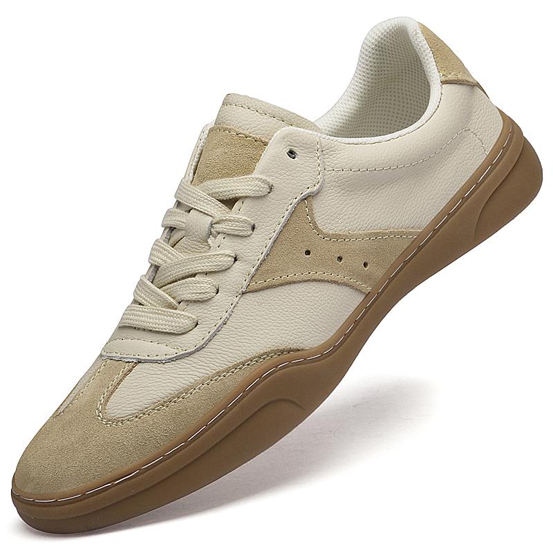 

Модные высококачественные мужские уличные кеды Мужские кроссовки из натуральной кожи Повседневная модная обувь для ходьбы Удобная обувь для скейтборда для мужчин 44 бежевый