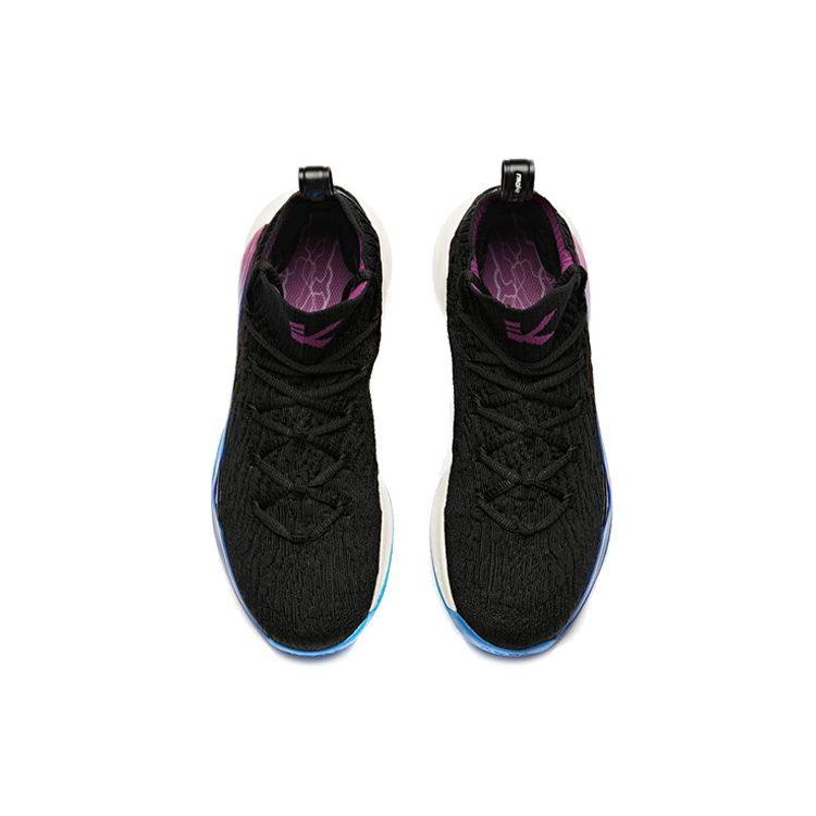 Anta KT4 Basketball Shoes Men's High Top Black/White/Purple 11841101-2