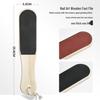 Double-Sided Wooden Foot Scrubber: Dead Skin & Keratin Remover