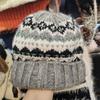 Women's Fair Isle Knitted Wool Hat: Warm, Versatile, Casual Ear Protection for Cold Weather