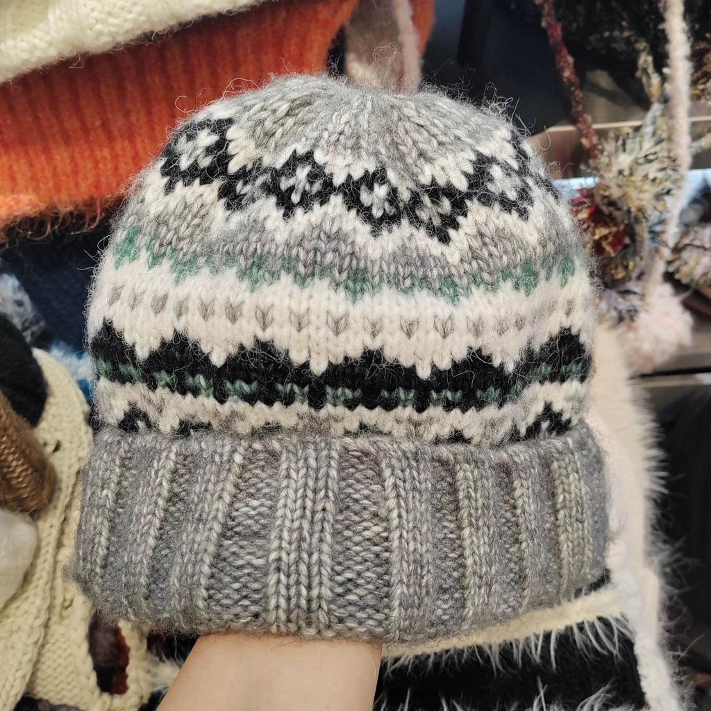 Women's Fair Isle Knitted Wool Hat: Warm, Versatile, Casual Ear Protection for Cold Weather
