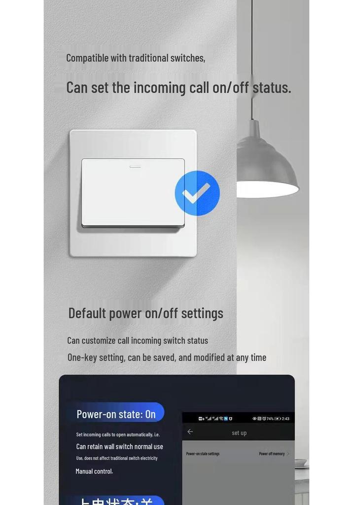 Mini Hidden Smart WiFi Switch with Voice & App Control for Concealed Installation