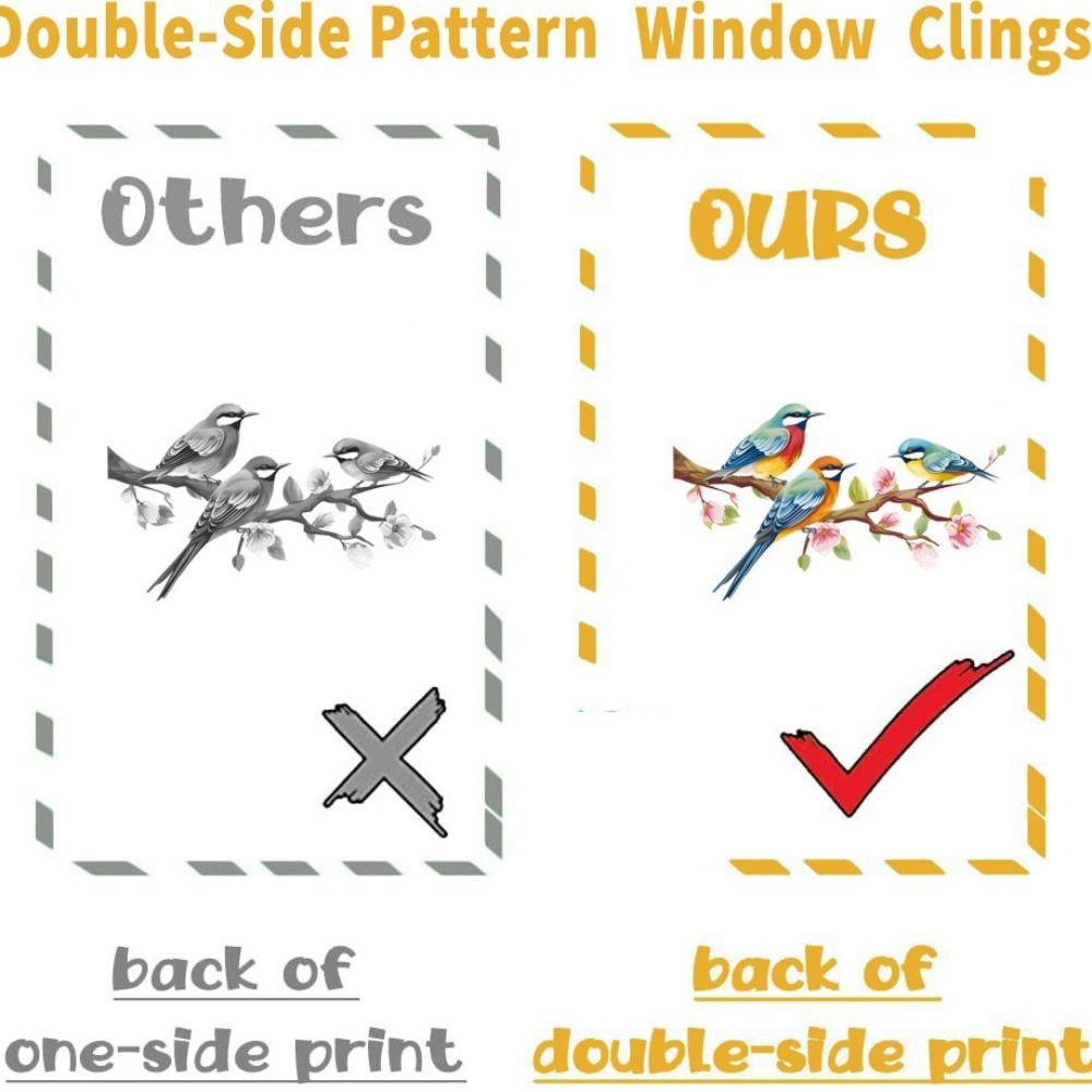 9 Sheets Spring Summer Cartoon Butterfly Tulip Floral Party Decorations Window Static Stickers DIY Glass Clings Backdrops Decals