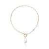 Europe, America, special-shaped simple water drop pearl pendant necklace women, personalized creative fashion trend accessories