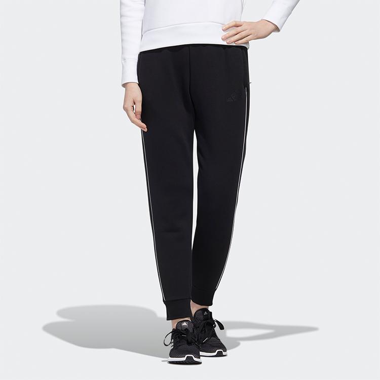 Adidas Urban Fleece Logo Warm Casual Jogger Pants Women Bottoms Black GM1448