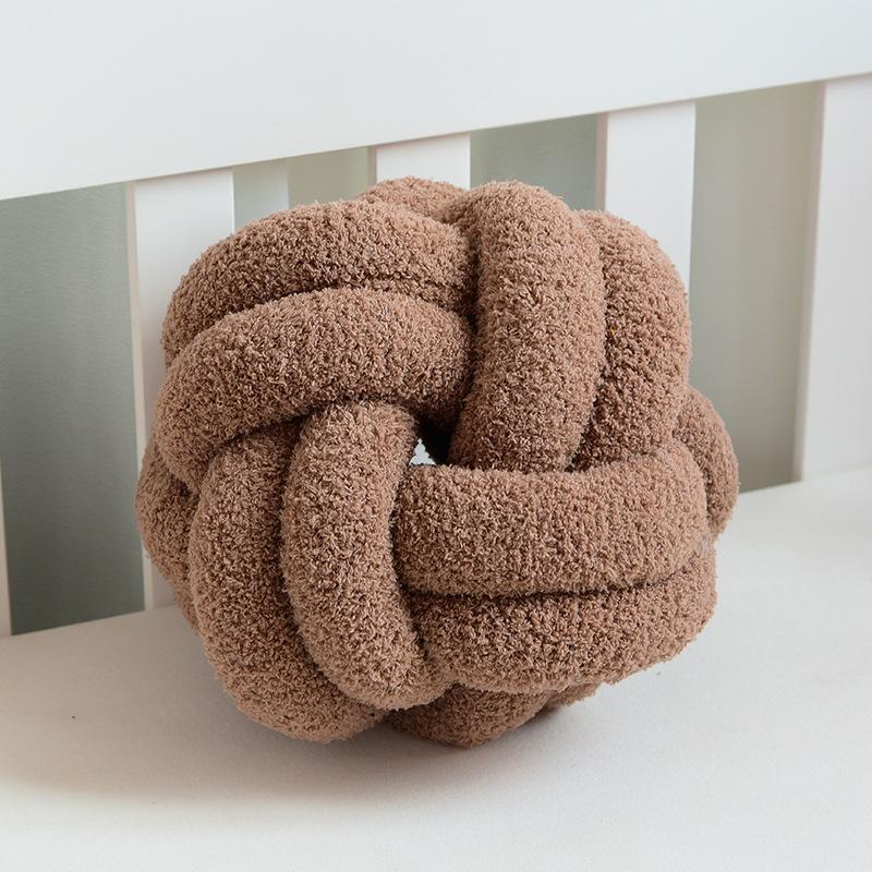 European Simple Hand-made Pillow with Skin-friendly Soft High Elastic Spherical Cushion Knotted Balls