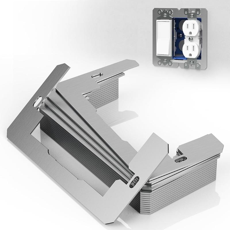 Pack of 20 Metal Electrical Box Spacers for Loose Outlets and Switches Leveling Plates for Receptacles and Wall Plates