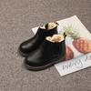 Children's Snow Boots Autumn and Winter Boys' British Style Non-slip Wear-resistant Warm Solid Color Cotton Boots Girls' Short Boots