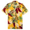 Hawaiian Tropical Leaf Print Short-Sleeve Shirt, Ideal for Summer Casual Outfits