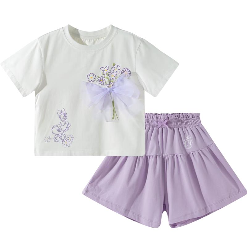 Disney Girls' Cooling Short Sleeve T-Shirt & Skort Set