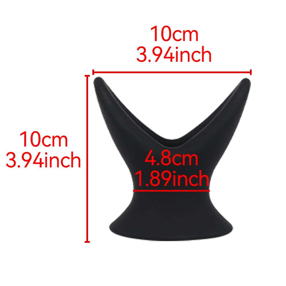 Soft Hollow Silicone V-Shaped Anal Plug To Expand Anal Endoscope Couple Training Anal Hollow Anal Plug Black Sex Toys
