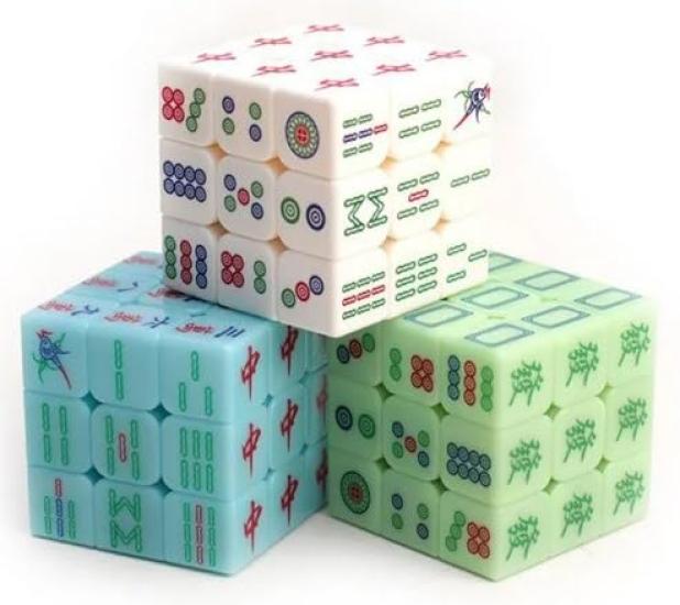 Kancharo Mahjong Cube [Includes Pouch for Convenient Storage] (White)