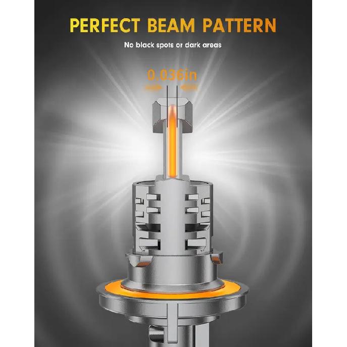FAHREN 2PCS H13 LED Bulbs,80000LM Extreme Brightness 9008 bulb,6500K Cool White, 1:1 Min Size,Fog Bulbs HID,Plug-N-Play