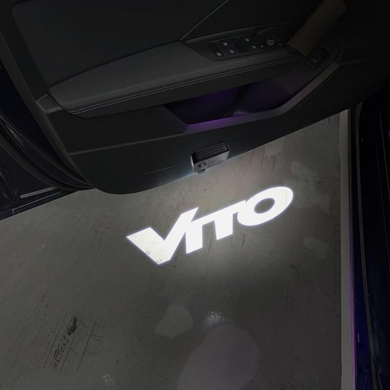 HD LED For Vito Viano Sprinter Logo V Class W638 W639 W447 V260 313 311 CDI Car Door Courtesy Light HD Projector Welcome Lamp