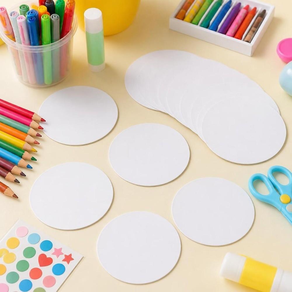 100pcs Button Badge Blank Paper DIY Badge Making Paper Round Photo Printer Paper For DIY Lovers