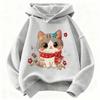 Latest Cartoon Cat Children's Casual Long-Sleeved Hooded Shirt - Warm and Comfortable Coat for Autumn and Winter