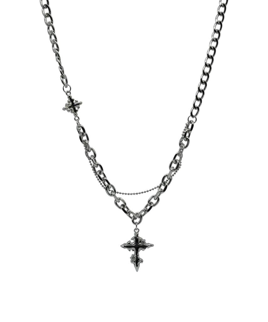 Cream Soda Lab Gothic Cross Bold Chain Necklace