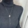 French Pearl Tassel Necklace & Earrings Set: Autumn/Winter Fashion, Elegant & Versatile for Sweaters