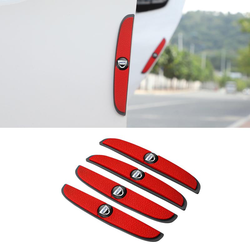 4Pcs Rubber Anti-Collision Strip Car Door Rearview Mirror Protector Stickers For Dacia Duster Logan Sandero Stepway Dokker Lodgy