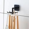 Self Adhesive Kitchen Utensil Hook Rack 360 Degree Rotating Folding Wall Hanger for Spatulas Spoons Ladles and Cooking Tools