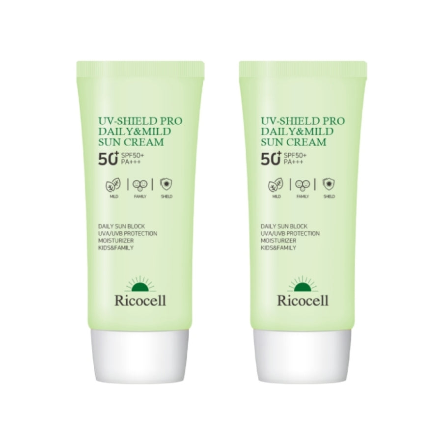 Ricocell UV-Shield Pro Daily & Mild Sun Cream SPF50+ PA+++ 70ml*1Pc/2Pcs/3Pcs/4Pcs