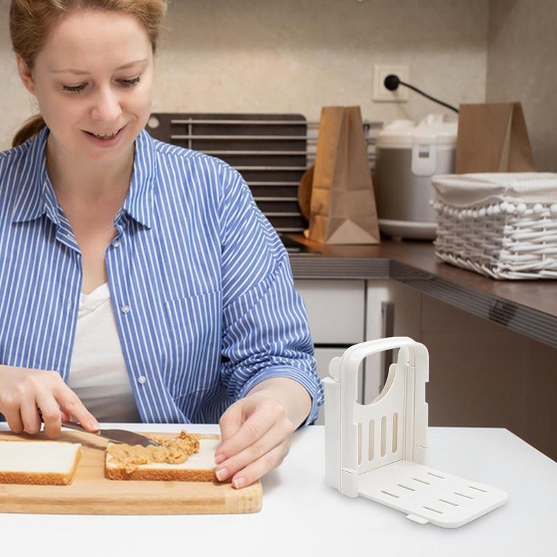 Loaf Bread Slicer Foldable Sandwich Bread Slicer Multipurpose Anti-Slip Manual Machine Slicing Tool For Toast Bagels Sandwiches