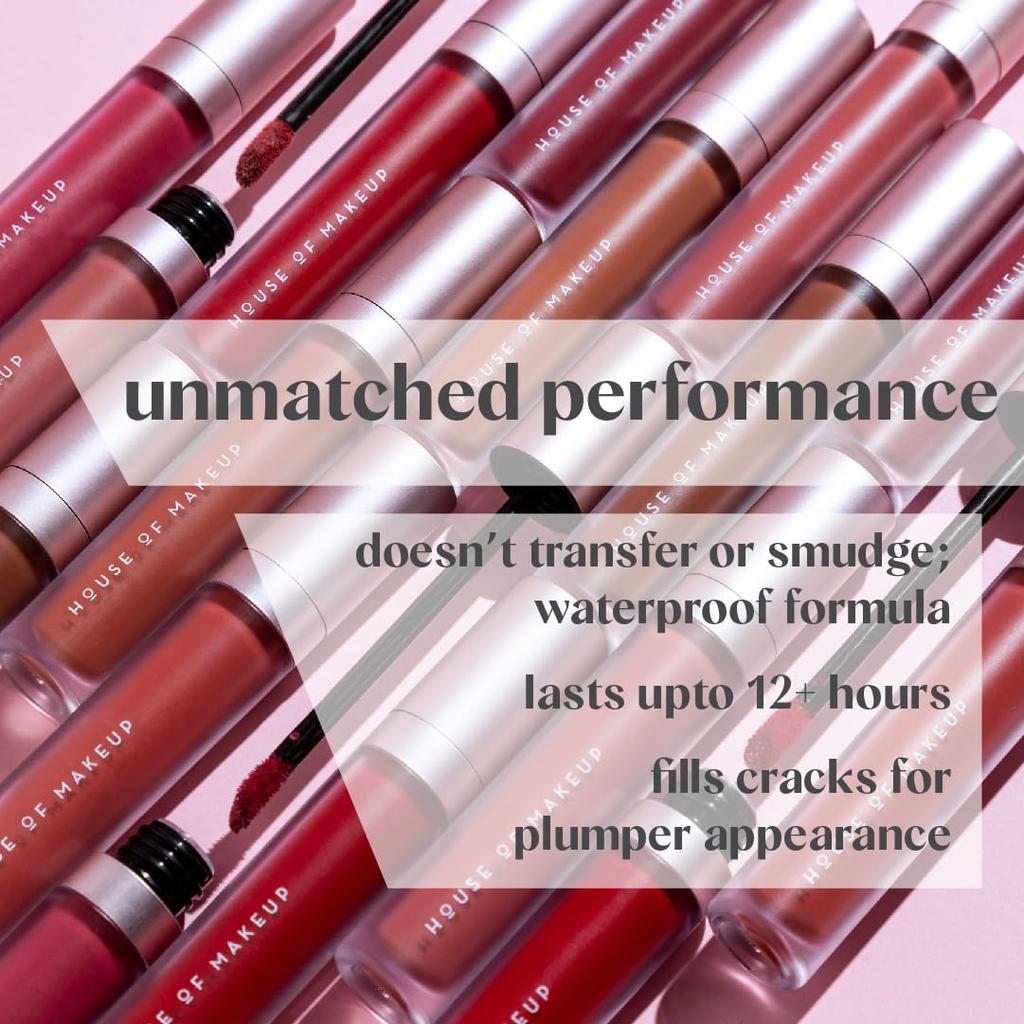 House Of Makeup Hydrating Liquid Lipstick | Nude Lipstick Shades | Comfy Liquid Lipsticks For Women | Everyday Nude Shade Lipstick | Liquid Matte L