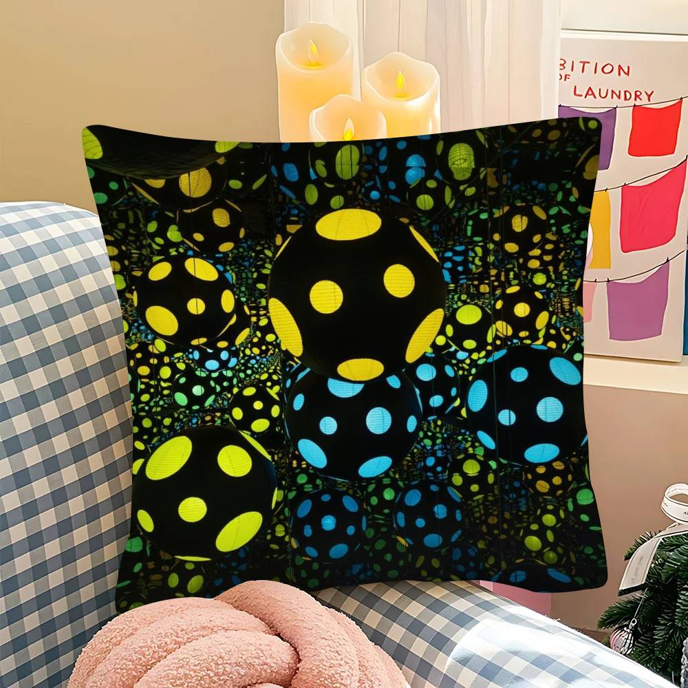 1Pc Y-Yayoi Art K-Kusama Pillow Case Fashion Square Pillowcase Bedroom Sofa Room Ins Decoration Leisure