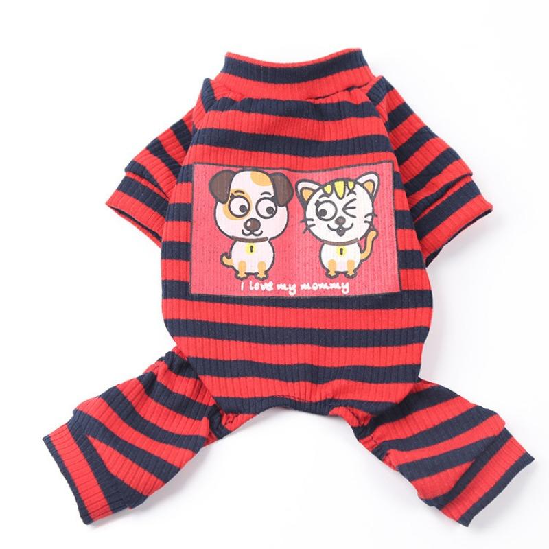Cat Autumn and Winter Home Clothes, Dog Air-conditioned Clothes, Pet Dog, Cat Couple Supplies, Pajamas, Puppy