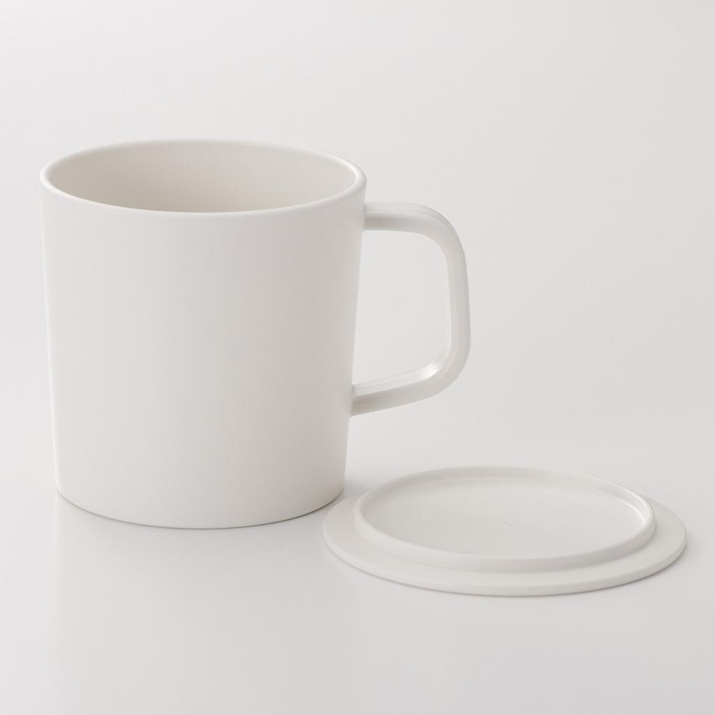 MUJI Polypropylene Mug with Lid 270ml White Diameter 8cm Height 8cm
