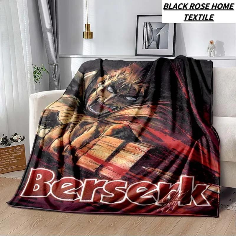 Fashion Art 3D HD Printed Berserk Anime Blanket Family Bedroom Sofa Bed Sheet Plush Sleeping Blanket Camping Warm Cover Blanket