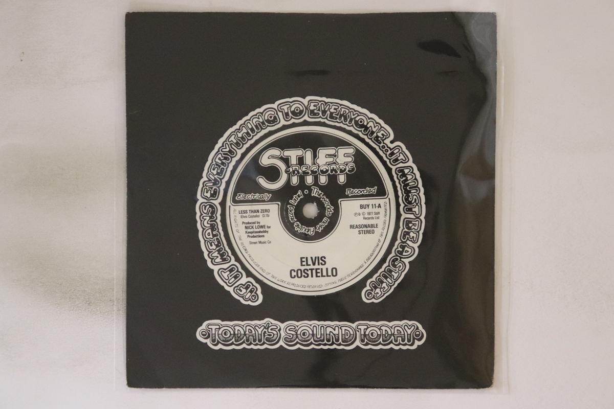 

7inch Record ELVIS COSTELLO - Less Than Zero / Radio Sweetheart BUY11 STIFF 1977 UK Rock Used