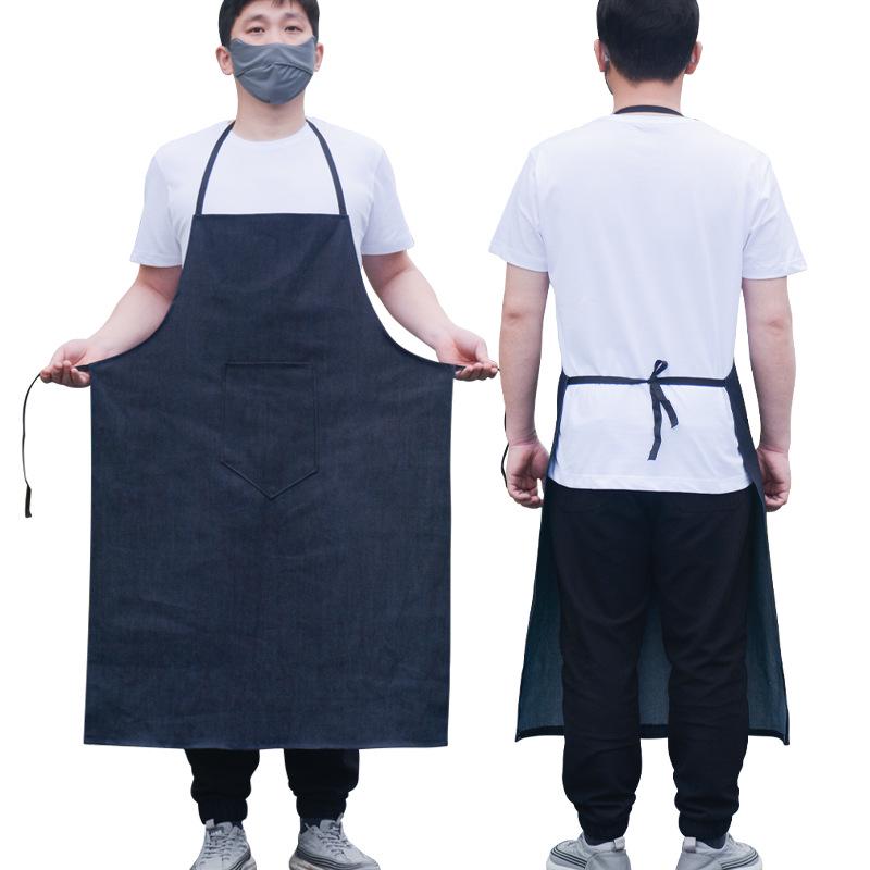 Unisex Thickened Denim Canvas Apron: Wear-Resistant, Anti-Stain, Ideal for Welding and Labor Protection
