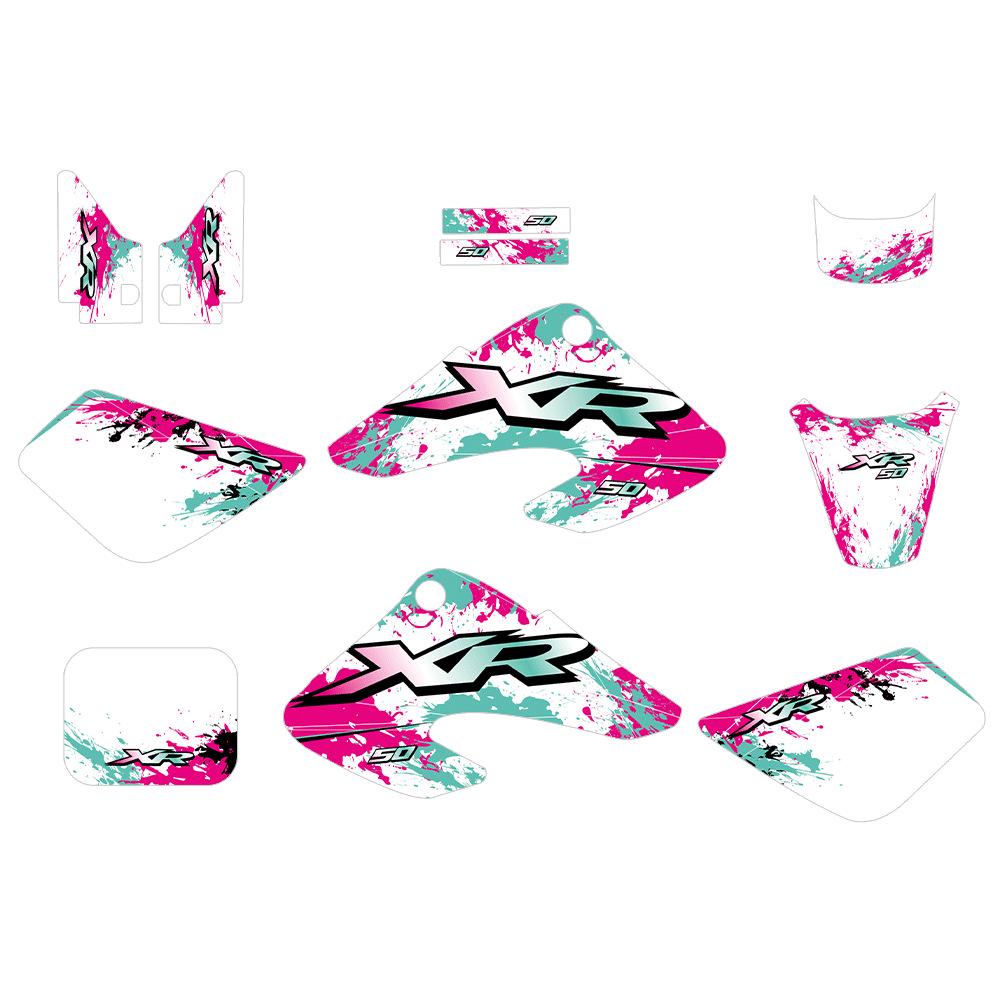Sticker Set for XR50 Motorcycles & Off-Road Vehicles (2000-2003): Modification & Decoration Kits