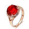 Adjustable Swiss Blue Topaz Ring in 18K Rose Gold Plating - Women's Engagement Jewelry