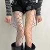 Y2K Rainbow Fishnet Stockings Large Mesh Sexy Mesh Stockings See-through Tights  Girls