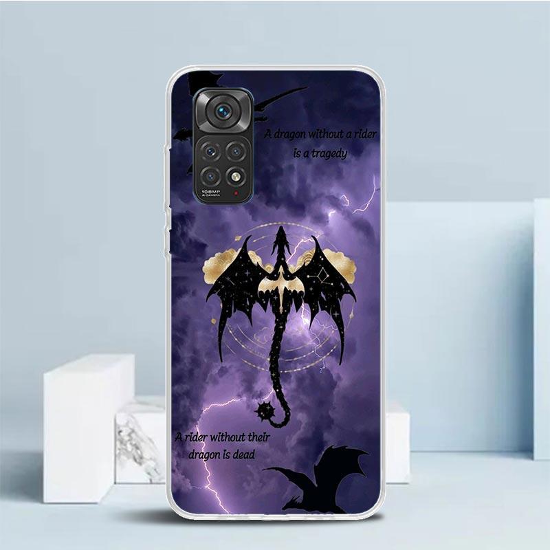 F-Fourth W-Wing Dragon Soft Cover for Xiaomi Redmi Note 15 14 13 12 Pro Plus Phone Case 14S 11S 11T 11E 10S 10 4G Pattern Shell