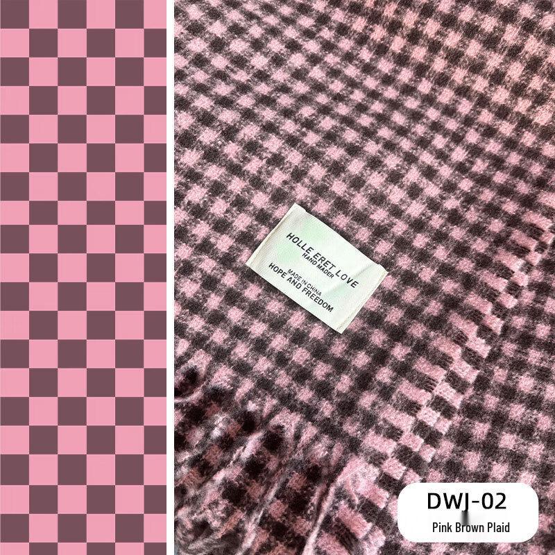 

Elegant Plaid Tassel Scarf 71x180 cm