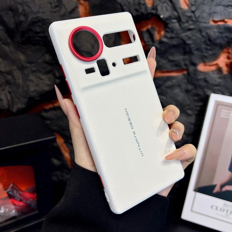 Roter Kamerarahmen mit strukturiertem Gehäuse für ZTE nubia Z80 Ultra zte Z70S Ultra z70 ultra Ultimate Design Stoßfeste Hülle