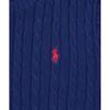 Polo Ralph Lauren Logo Haftowany Okrągły Dekolt Dopasowany Krótki Rękaw Dzianinowy Top Kobiety topy Niebieski WMPOSWENC021234-400